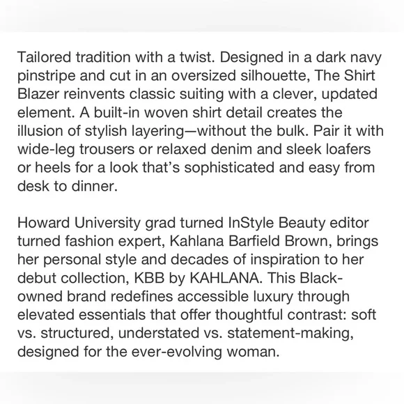 KBB by KAHLANA Target Womens The Shirt Blazer Jacket Navy/White Striped NWT - Picture 5 of 7